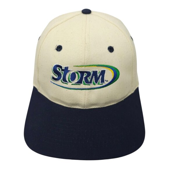 Toppers Storm Embroidered Logo Snapback Cap Trucker Vintage 90s Baseball Hat - Picture 9 of 14